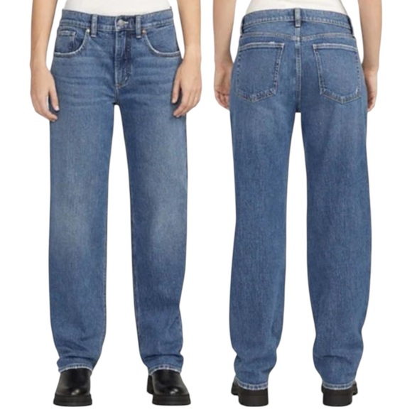 Silver Jeans Denim - Silver Jeans Low 5 Straight Leg Mid Rise Denim W28